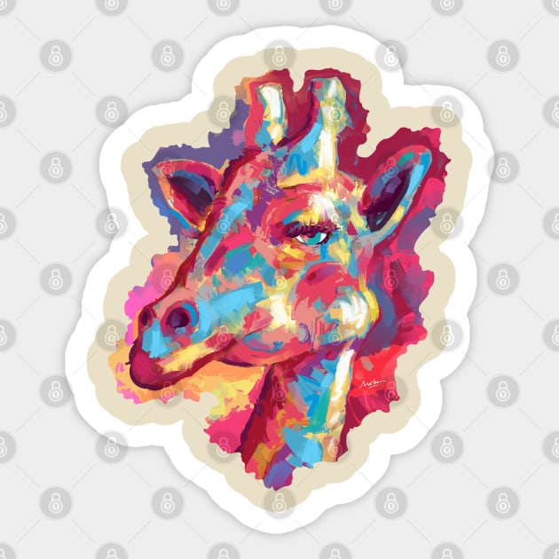 Giraffe Lover Sticker by mailsoncello